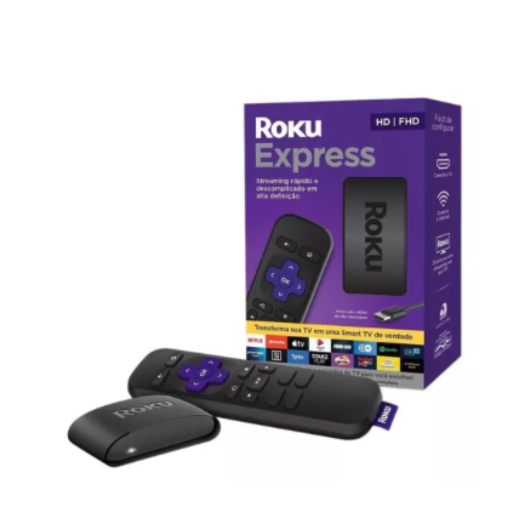 Roku Express 3960 padrão Full HD preto com 512MB de memória RAM