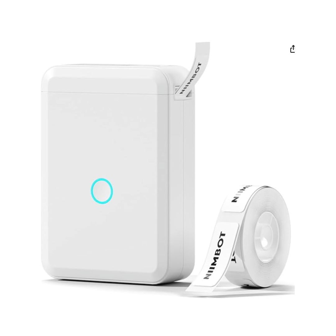 NIIMBOT D110 Etiquetadora, Mini Impressora de Etiquetas, Máquina de Etiquetar com Fita Térmica Bluetooth Máquina de Etiquetar Pequena Impressora de Autocolantes para Casa Cozinha Escola Escritório